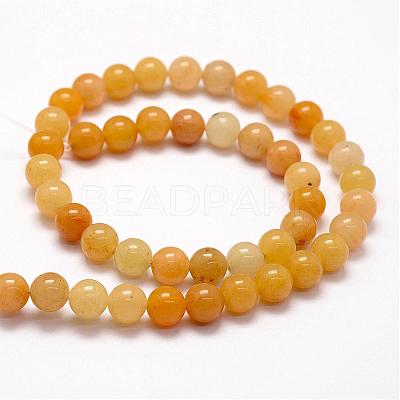 Natural Old Topaz Jade Beads Strands G-F364-06-8mm-1