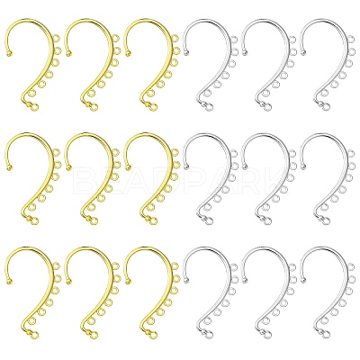 20Pcs 2 Colors Alloy Ear Cuff Findings PALLOY-CJ0002-62-1