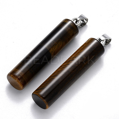 Natural Tiger Eye Pendants G-R456-08-1