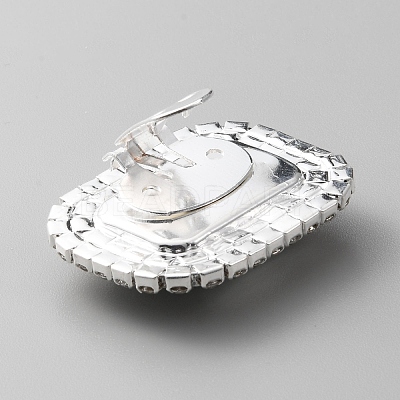 Glass Rhinestone Rectangle Shoe Decorations FIND-WH0002-12A-1