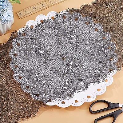 3M Polyester Eyelash Shaped Wide Lace Trim OCOR-WH0020-19A-1