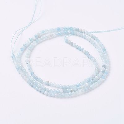 Natural Aquamarine Beads Strands G-J376-22A-2mm-1