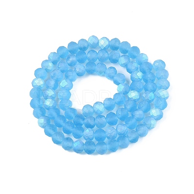 Transparent Glass Beads Strands EGLA-A044-T6mm-MB08-1