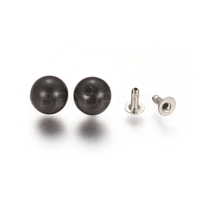 ABS Plastic Imitation Pearl Rivet Studs KY-L076-B-02-1