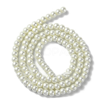 Eco-Friendly Dyed Glass Pearl Round Beads Strands HY-A002-4mm-RB001-1