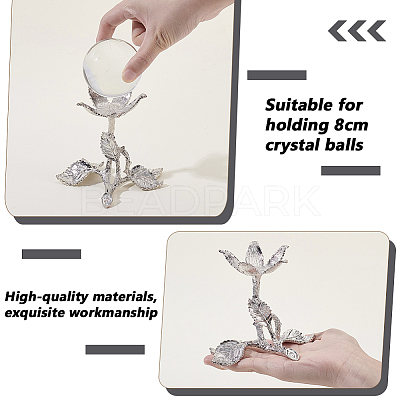 Alloy Crystal Ball Holders ODIS-WH0038-227B-P-1