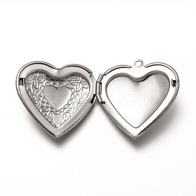 Non-Tarnish 316 Stainless Steel Locket Pendants X-STAS-P268-01B-P-1