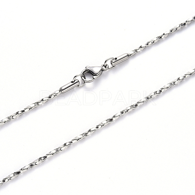Non-Tarnish 304 Stainless Steel Boston Link Chain Necklace NJEW-S420-006B-P-1