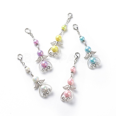 Angel Clip-on Charms HJEW-JM00748-1