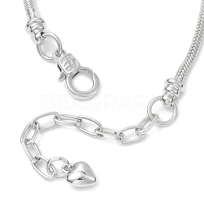 Alloy Snake Chain Charms Bracelets BJEW-JB11448-03-1