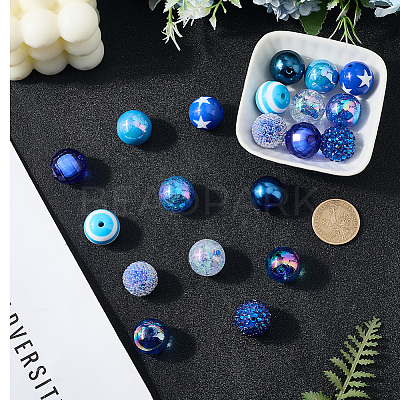 20Pcs 10 Styles Acrylic & Resin Beads Sets DIY-PA0001-02C-1
