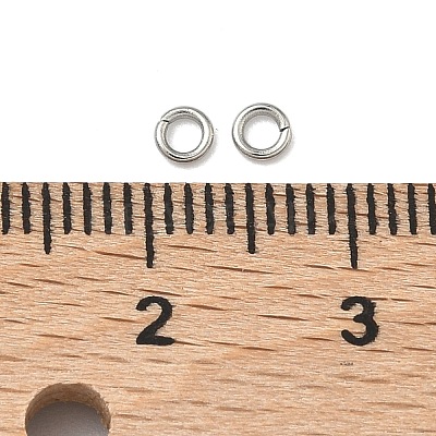 Tarnish Resistant 304 Stainless Steel Open Jump Rings STAS-Q186-02-3x0.6mm-1