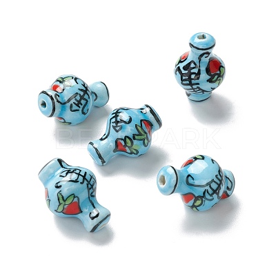 Handmade Porcelain Beads PORC-I013-01A-1