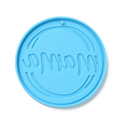 DIY Mother's Day Theme Flat Round Pendant Silicone Molds SIMO-H010-02I-1