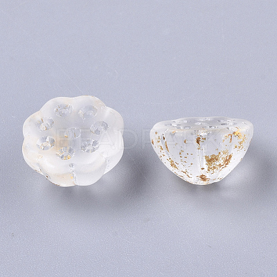Two Tone Transparent Spray Painted Glass Beads X-GLAA-N035-06A-G07-1