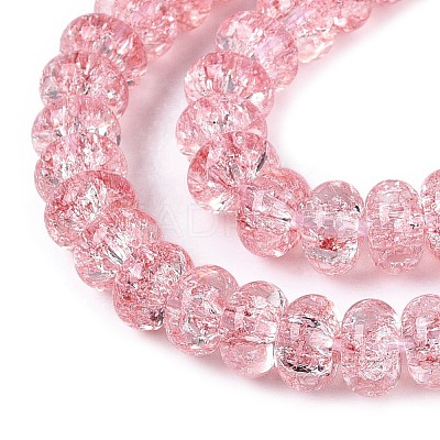 Crackle Transparent Glass Beads Strands GLAA-N069-02A-05-1