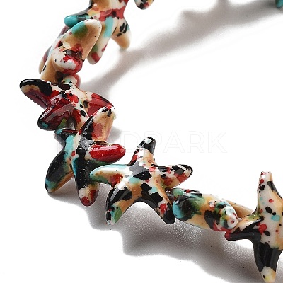 Synthetic Turquoise Dyed Beads Strands G-P507-04I-1