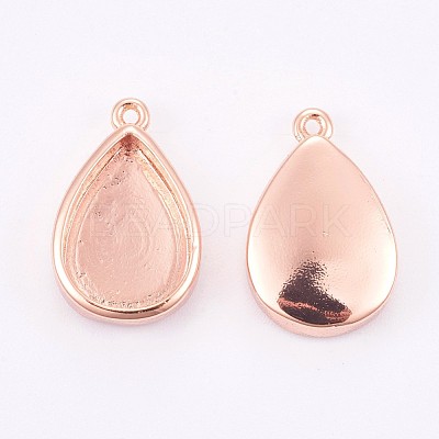 Brass Pendant Cabochon Settings ZIRC-E149-27RG-1