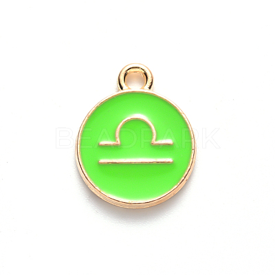 Alloy Enamel Pendants ENAM-S124-01B-06K-1