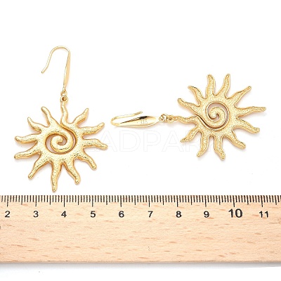 Sun 304 Stainless Steel Dangle Earrings EJEW-C142-10G-1