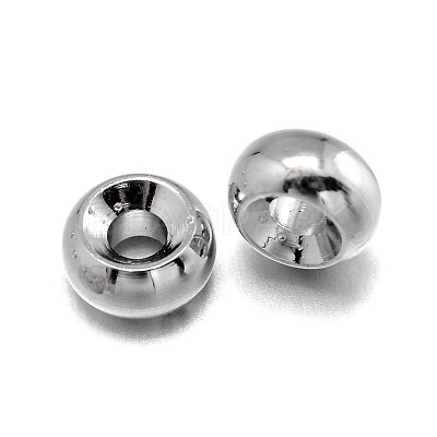 Rondelle Brass Spacer Beads KK-F0317-09P-NR-1