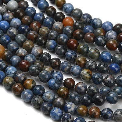 Natural Dumortierite Beads Strands G-F826-A01-4mm-1