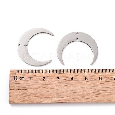 201 Stainless Steel 2-Loop Link Charms STAS-N090-LA039-P-1