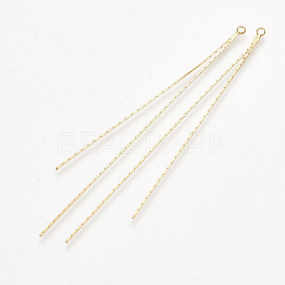 Brass Chain Tassel Big Pendants X-KK-T035-130G-1