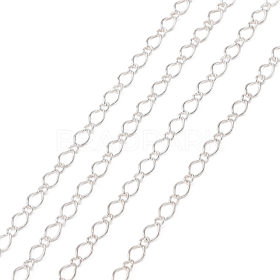 Silver Color Plated Iron Handmade Chains Figaro Chains Mother-Son Chains CHSM023Y-S-1