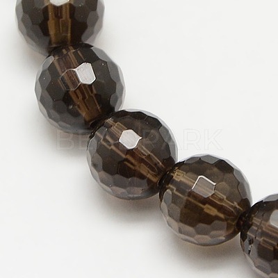 Smoky Quartz Beads Strands GSFR8mm176-128-1