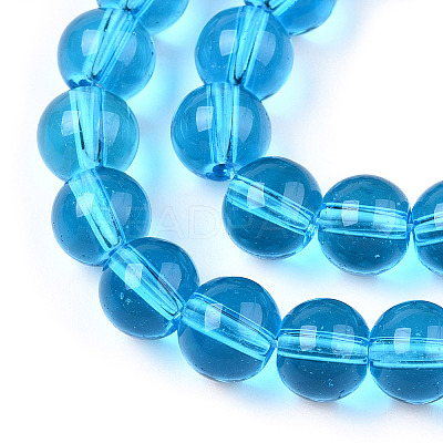Transparent Glass Beads Strands GLAA-T032-T8mm-06-1