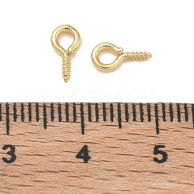 Brass Screw Eye Pin Peg Bails KK-D289-56G-1