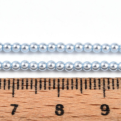 Baking Paint Pearlized Glass Pearl Bead Strands HY-N002-2mm-A05-1