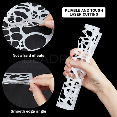 12 Sheets PET Drawing Painting Stencils Templates DIY-WH0430-339-1