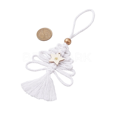 Cotton Christmas Trees Pendant Decoration HJEW-JM03830-01-1