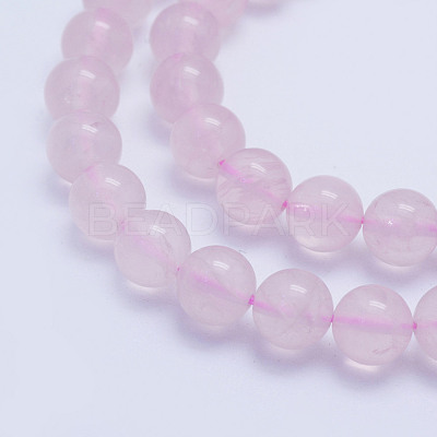 Natural Brazil Rose Quartz Beads Strands G-L478-35-8mm-1