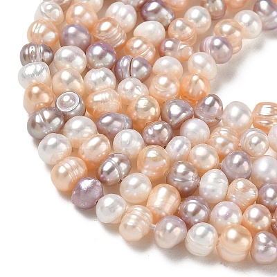 Natural Cultured Freshwater Pearl Beads Strands PA-CBAC463-05-1