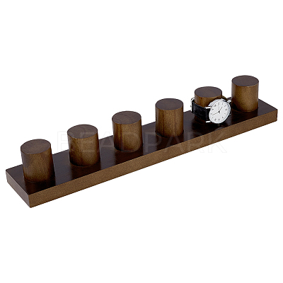 6-Slot Wood Watches Holder Stands ODIS-WH0030-127-1
