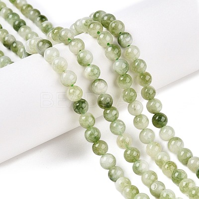Dyed Natural White Jade Beads Strands G-T138-6mm-210-24-1