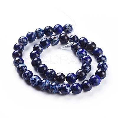 Natural Imperial Jasper Beads Strands G-G814-07-10mm-02-1
