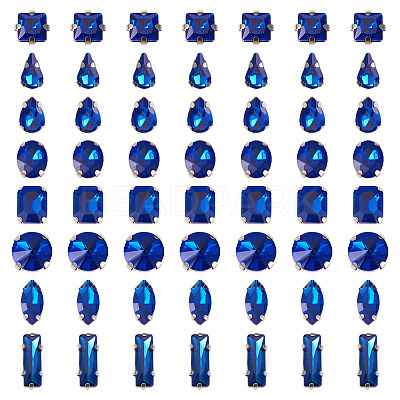 80Pcs 8 Styles Sew on Rhinestone RGLA-TA0001-11C-1