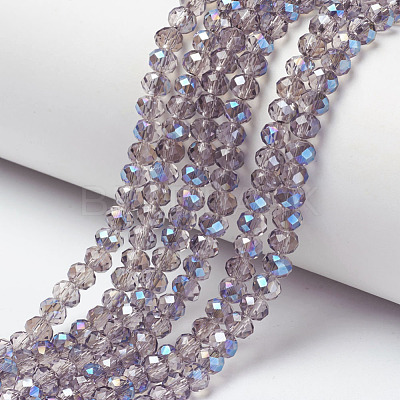 Electroplate Glass Beads Strands EGLA-A034-T6mm-I11-1