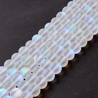 Synthetic Moonstone Beads Strands G-E573-01C-08-1