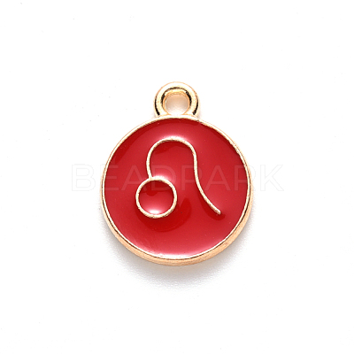 Alloy Enamel Pendants ENAM-S124-01A-07G-1
