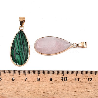Natural & Synthetic Mixed Stone Pendants KK-N254-181G-1