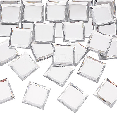 30Pcs Flat Back Acrylic Rhinestone Cabochons OACR-OC0001-17-1