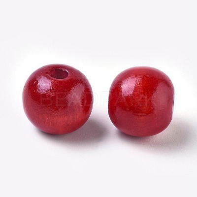Dyed Natural Wood Beads WOOD-Q006-20mm-01-LF-1