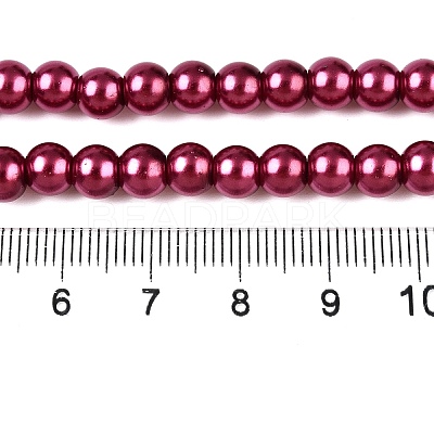 Baking Paint Glass Pearl Bead Strands HY-Q003-3mm-14-1