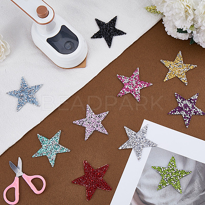 10Pcs 10 Colors Plastic Clothing Patches FIND-GF0008-81-1