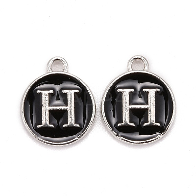 Platinum Plated Alloy Charms ENAM-S118-02H-P-1